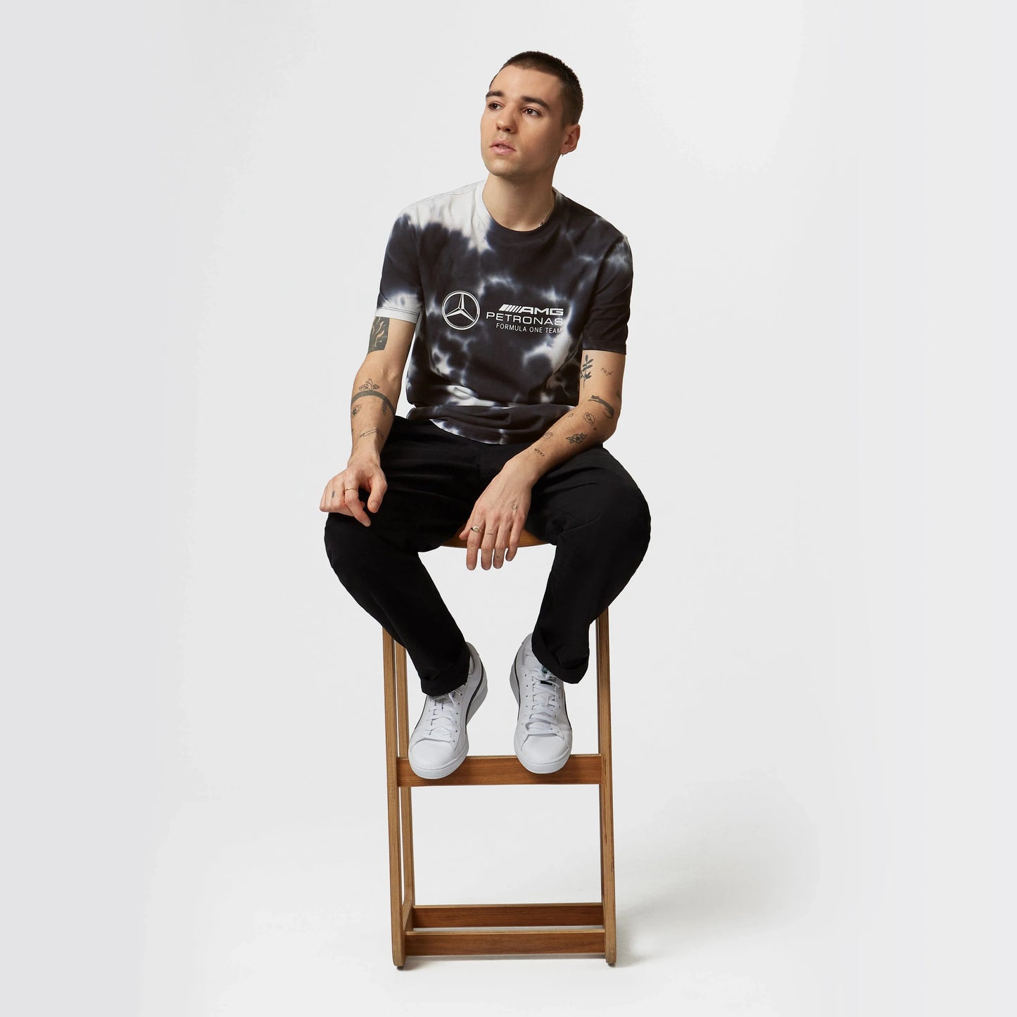 Mercedes AMG Petronas F1 Men's Tie-Dye T-Shirt