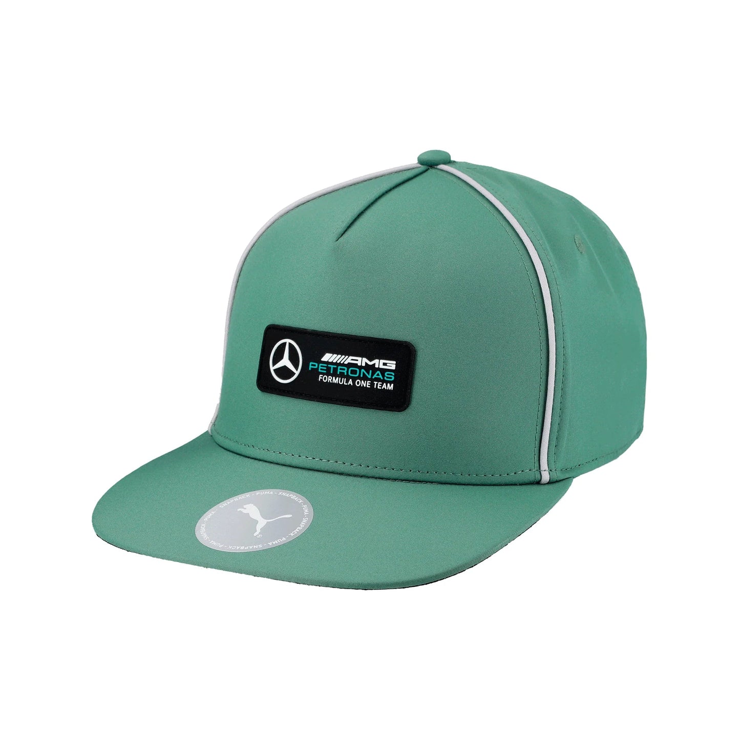 Mercedes Benz AMG Petronas F1 Puma Flat Brim Hat - Silver/Green