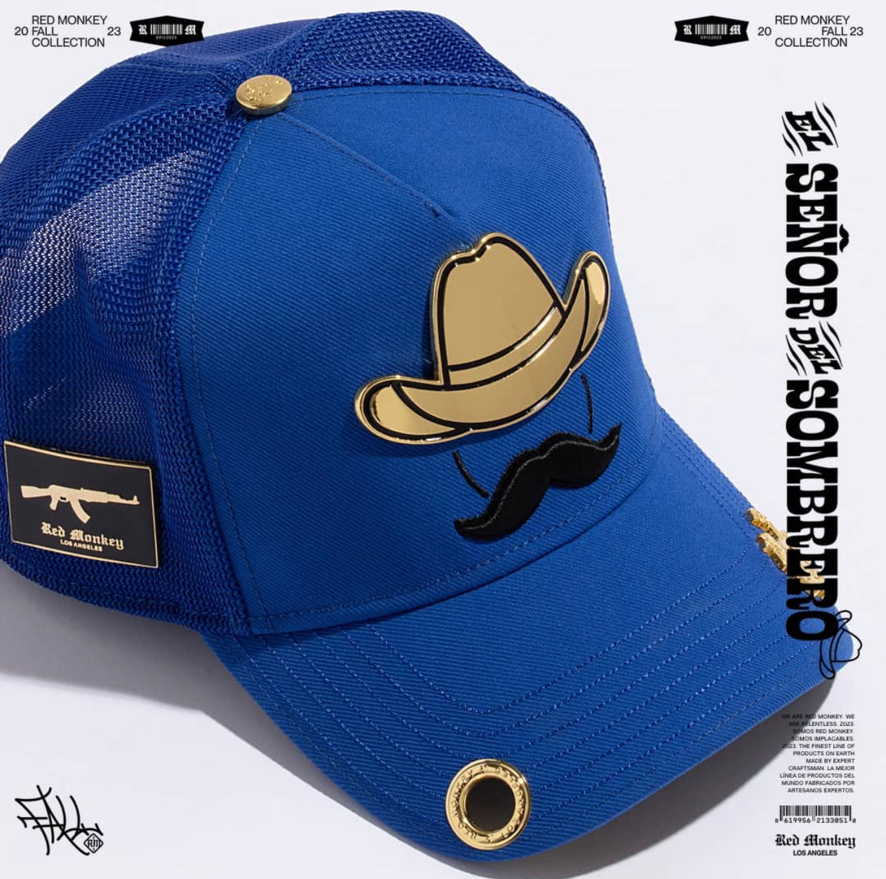 Red Monkey El Señor Del Sombrero - Blue