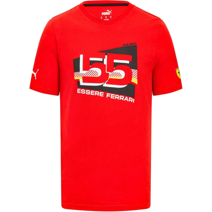 Scuderia Ferrari F1 Puma Men's Carlos Sainz #55 Driver T-Shirt