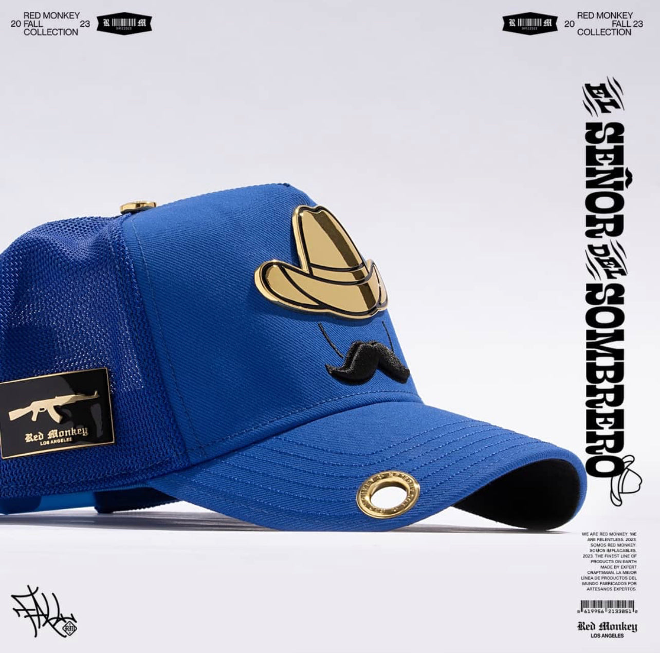 Red Monkey El Señor Del Sombrero - Blue