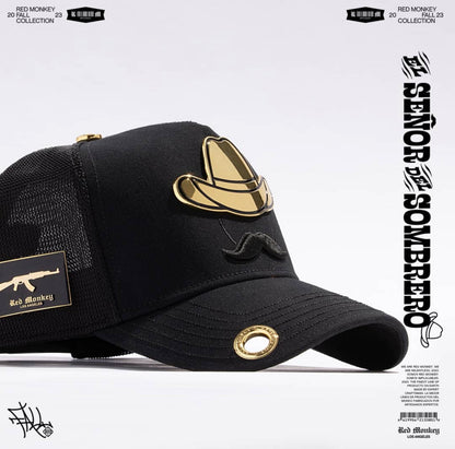 Red Monkey El Señor Del Sombrero - Black