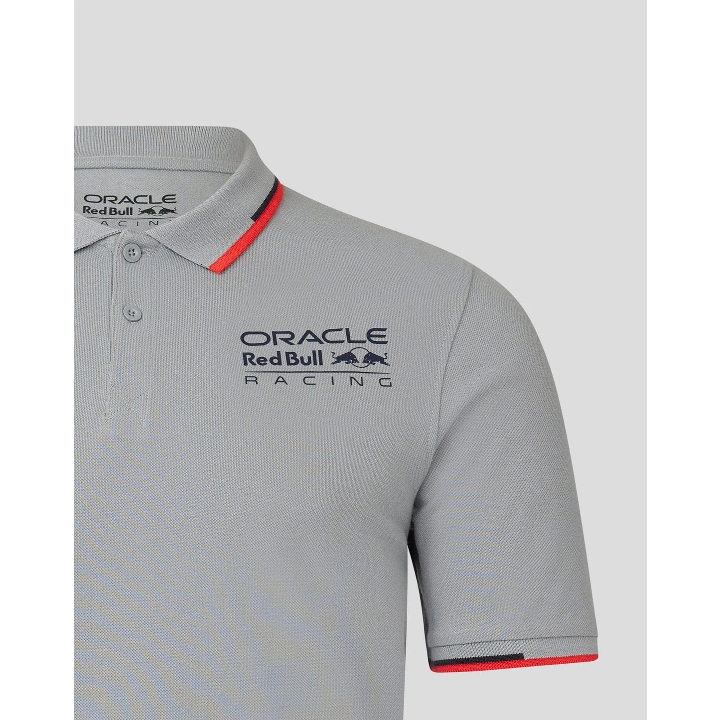 Red Bull Racing F1 Core Logo Polo - Flame Scarlet/Grey/Night Sky/White