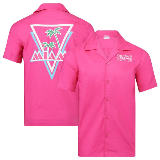 Red Bull Racing F1 Special Edition Miami Button Down Shirt - Pink