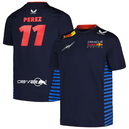 Red Bull Racing F1 Kid's 2024 Sergio "Checo" Perez Team T-Shirt- Youth Navy